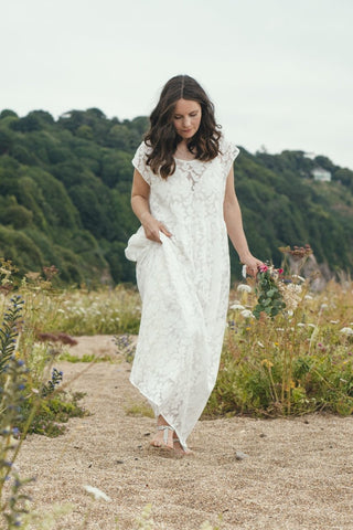 'Petal' loose fitting cotton lace dress