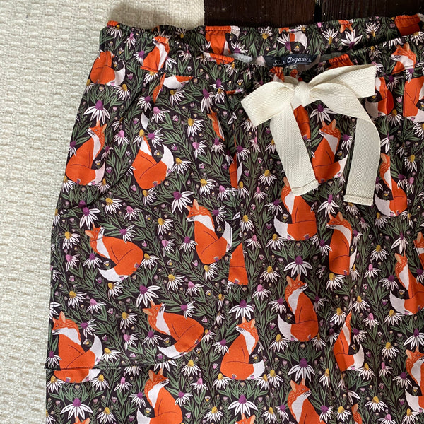 Fox print organic cotton pyjama trousers