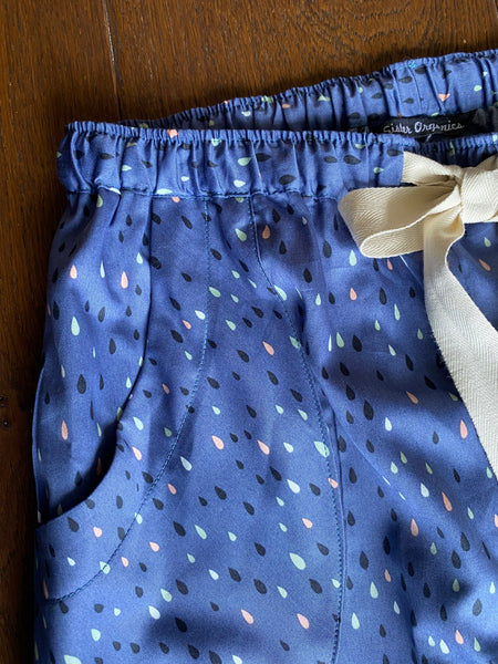 SALE Coloured rain organic cotton pyjamas trousers