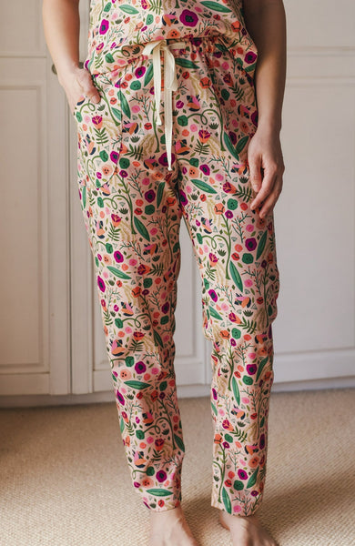 Flowers & leaves  - pyjama trousers