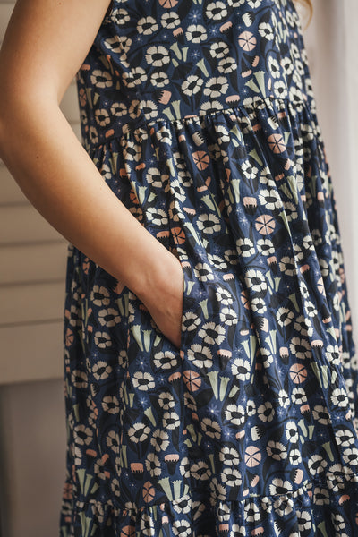 Floral print maxi dress