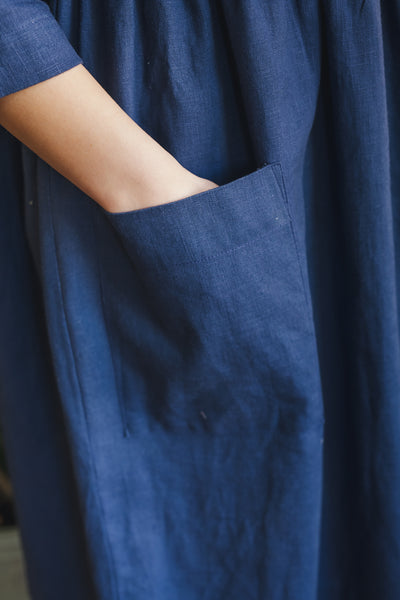 Sadie blue linen dress