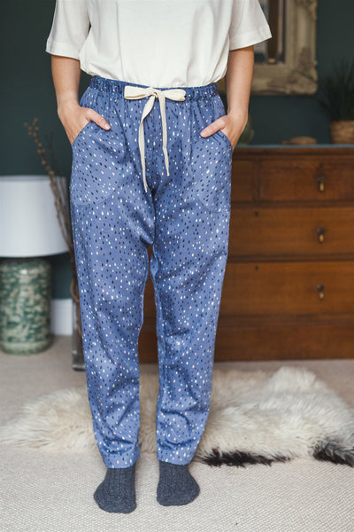 SALE Coloured rain organic cotton pyjamas trousers