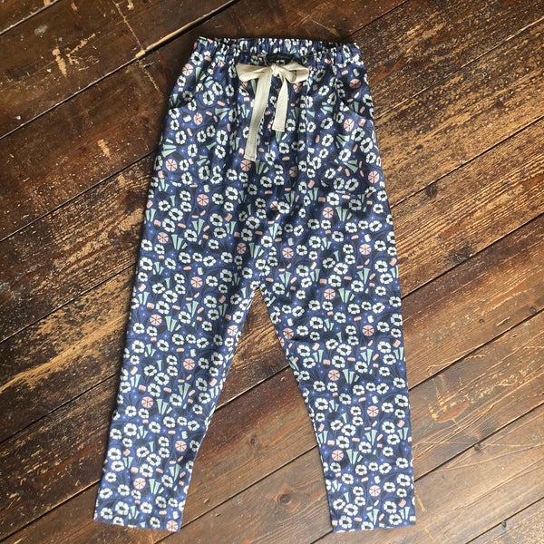 SALE - Floral print organic cotton pyjama trousers