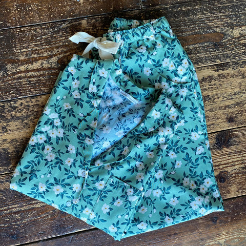 SALE - Bramble print organic cotton pyjamas - trousers & shirt size M