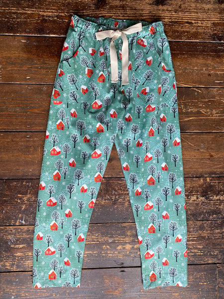 SALE Cosy Christmas print organic cotton pyjama trousers