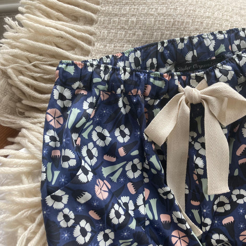 SALE - Floral print organic cotton pyjama trousers